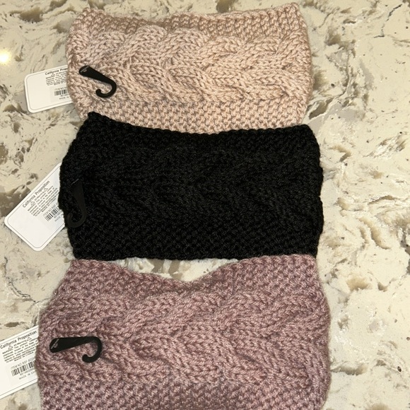 CROCHET ACRYLIC KNIT HEADBANDS/EAR COVERS SET OF 3 NWT - Picture 5 of 5